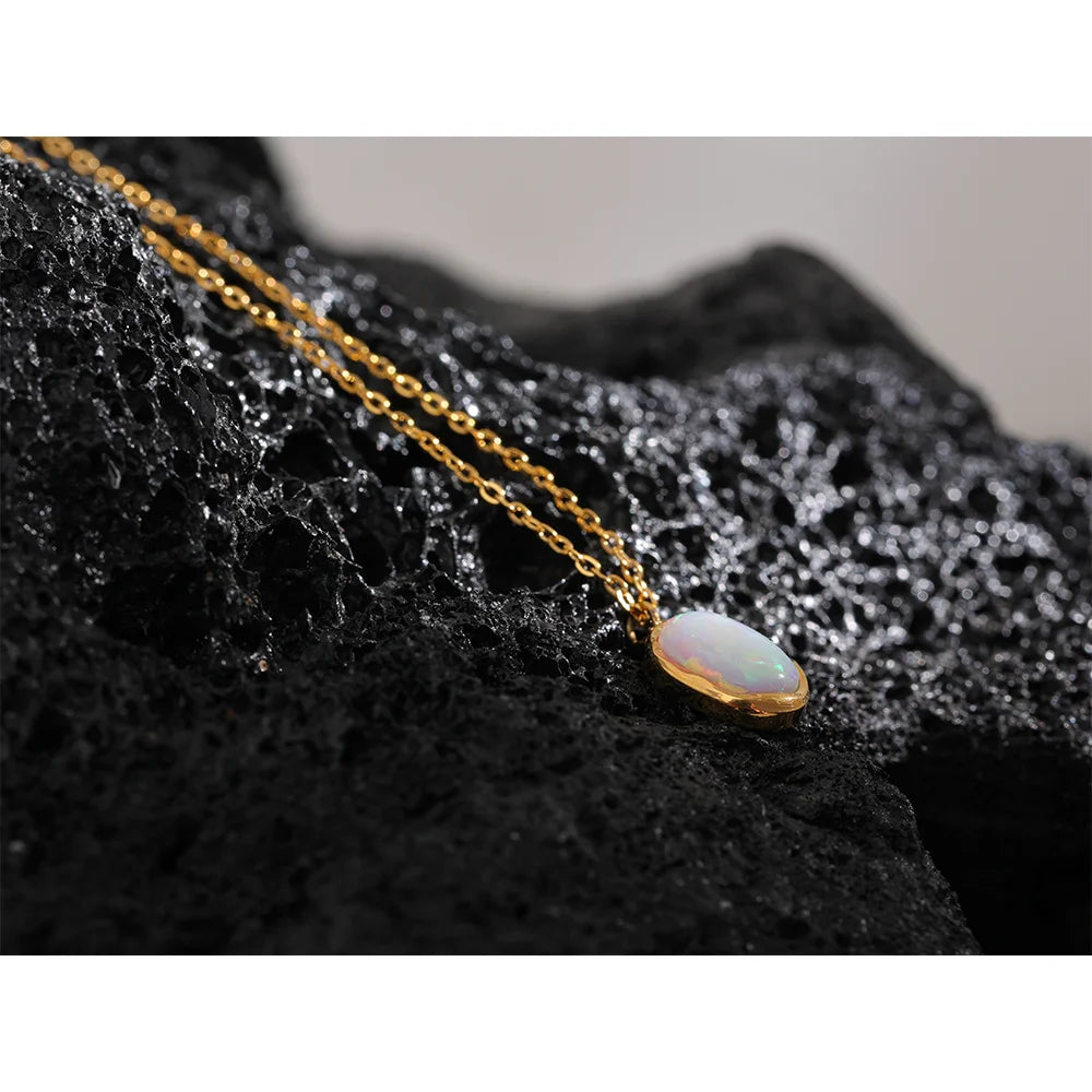 Minimalist Australian Stone Pendant Necklace
