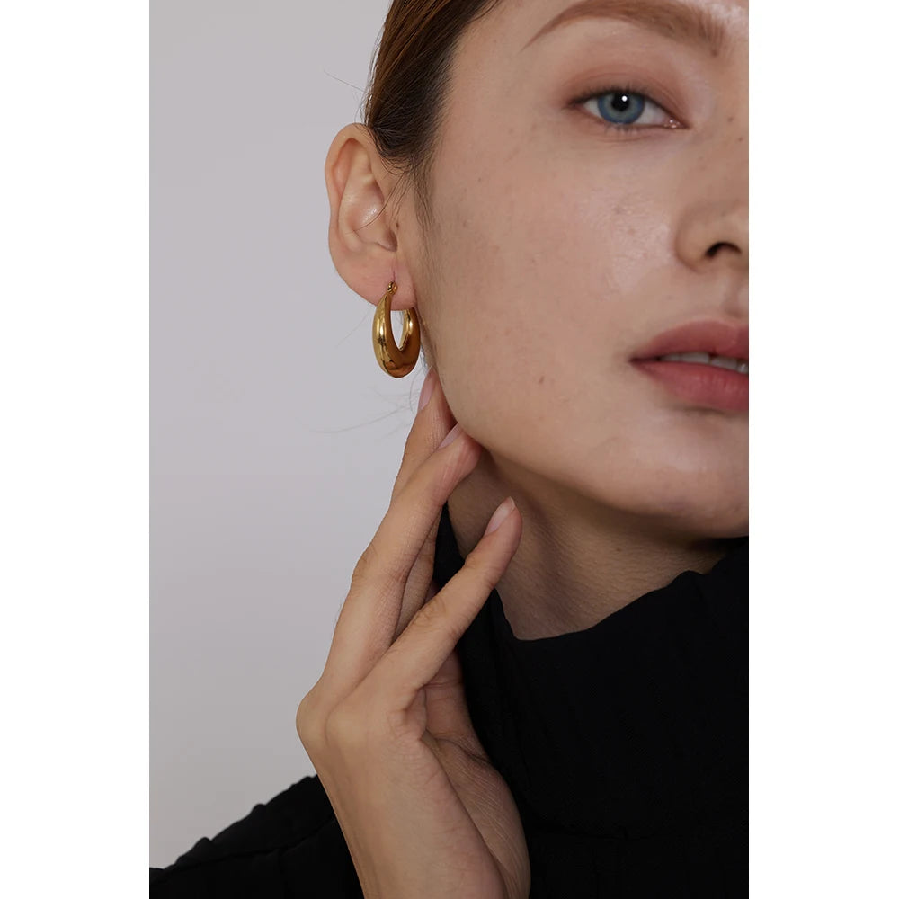 Geometric Statement Hoop Earrings