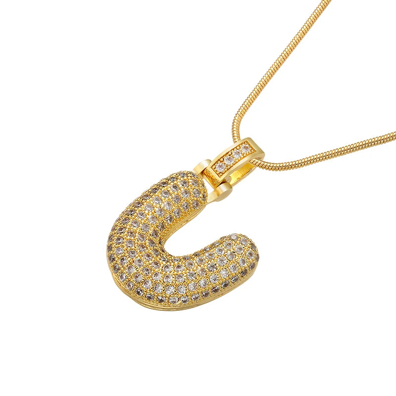 Gleaming Gold Alphabet Pendant