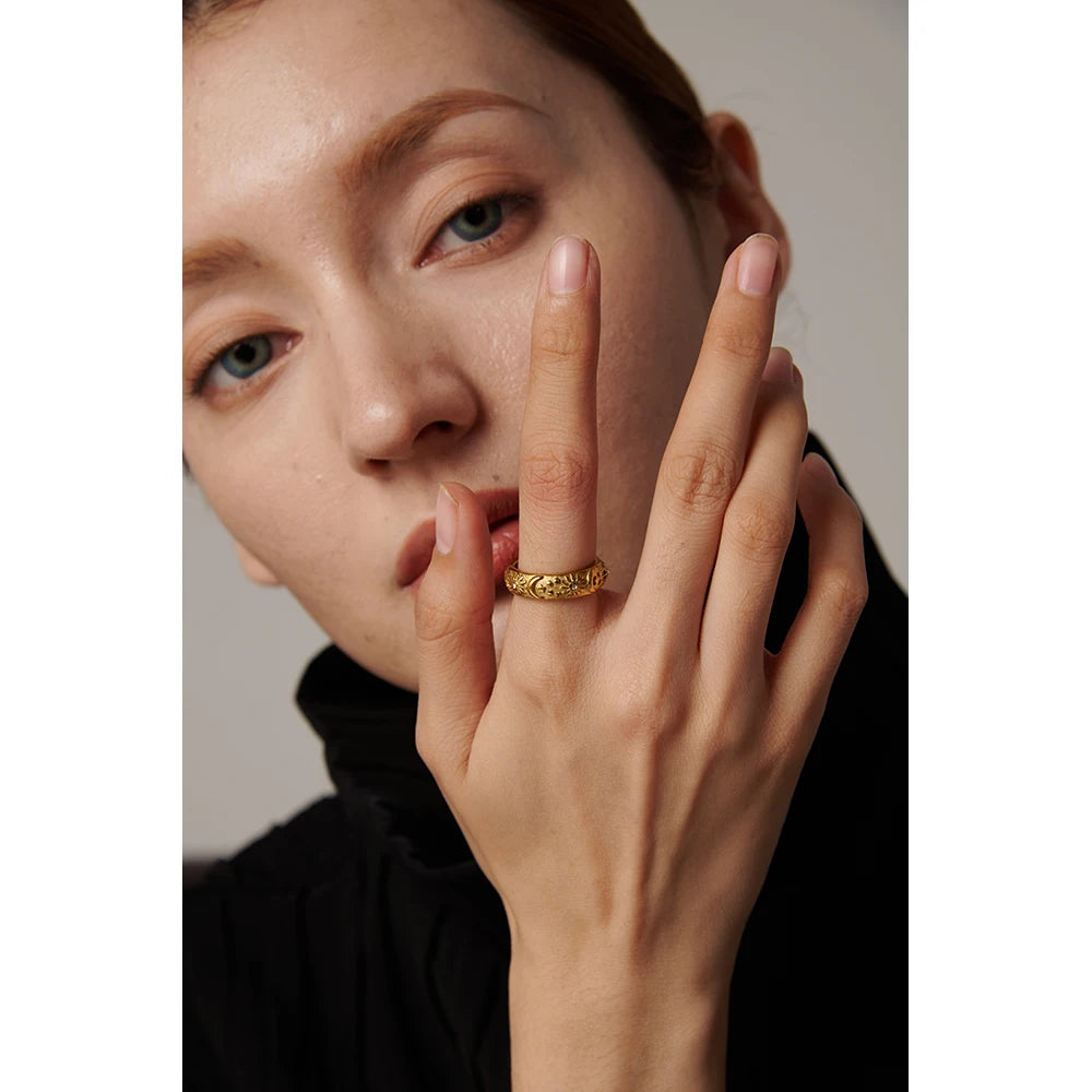 Celestial Sun and Moon Ring