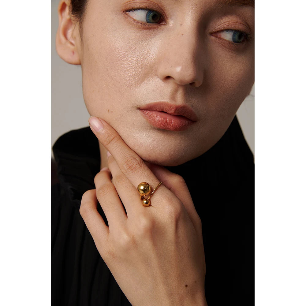 Adjustable Ball Statement Ring