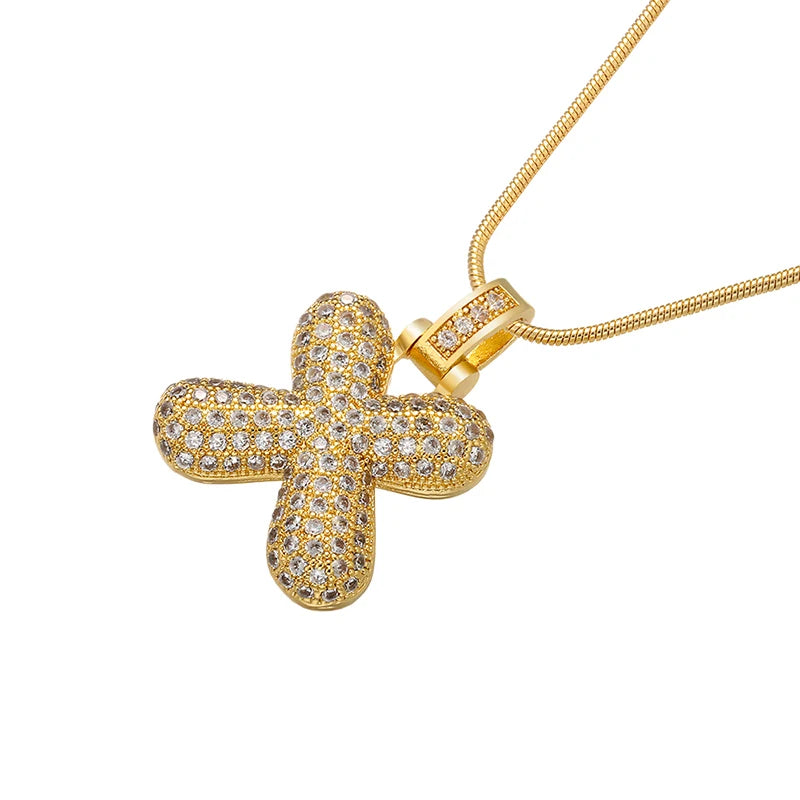 Gleaming Gold Alphabet Pendant