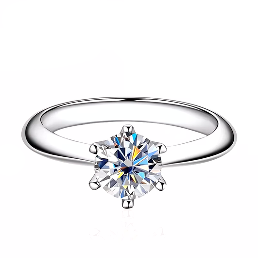 Radiant Solitaire Moissanite Engagement Ring