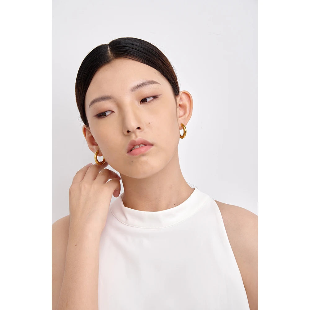 Minimalist Hollow Hoop Earrings