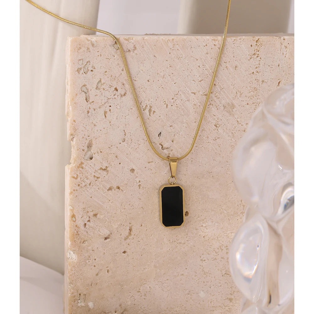 Dual-Sided Enamel Shell Pendant