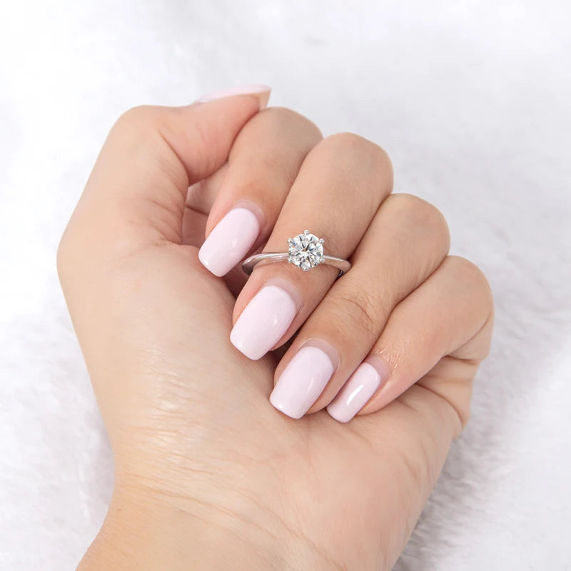 Radiant Solitaire Moissanite Engagement Ring