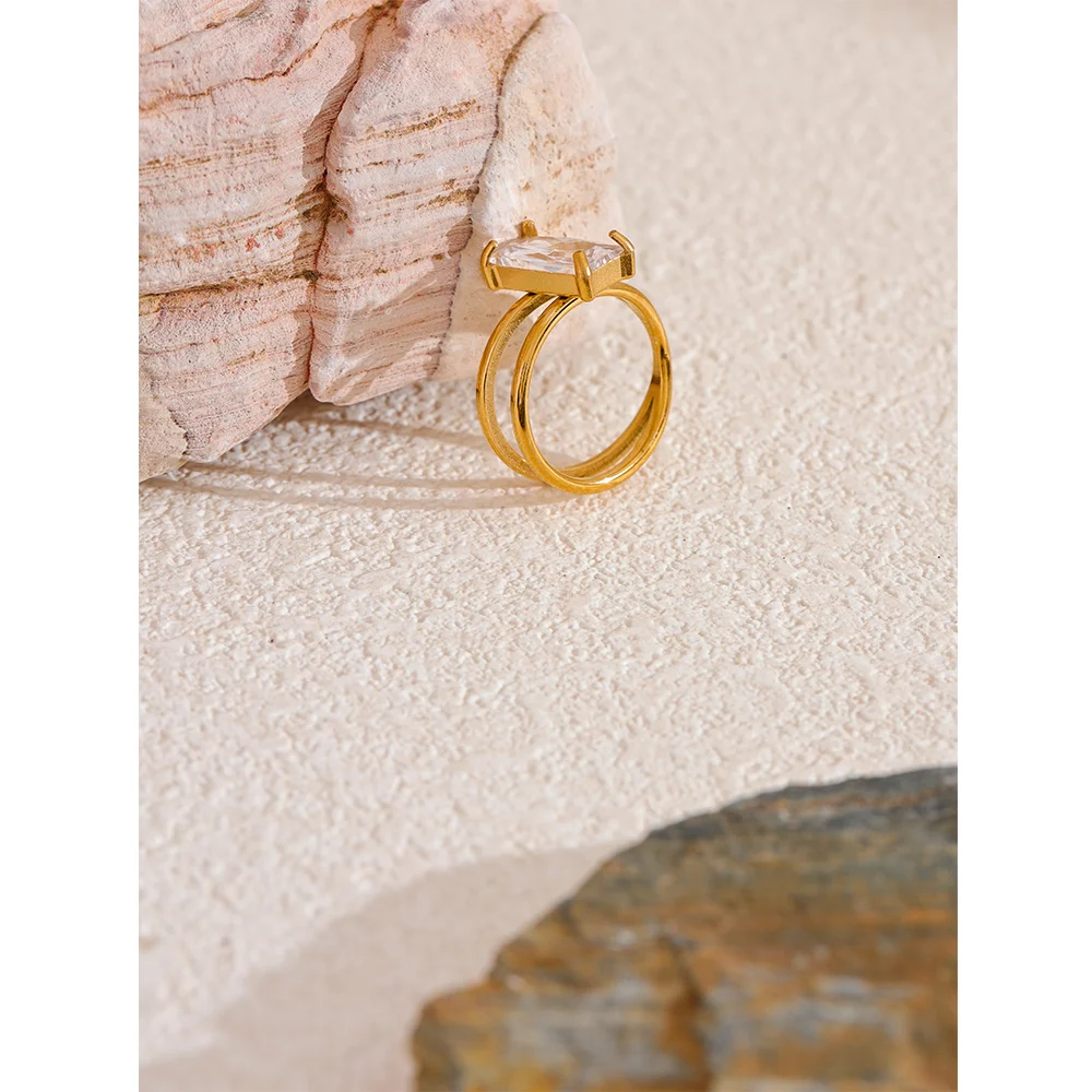 Radiant Cubic Zirconia Ring