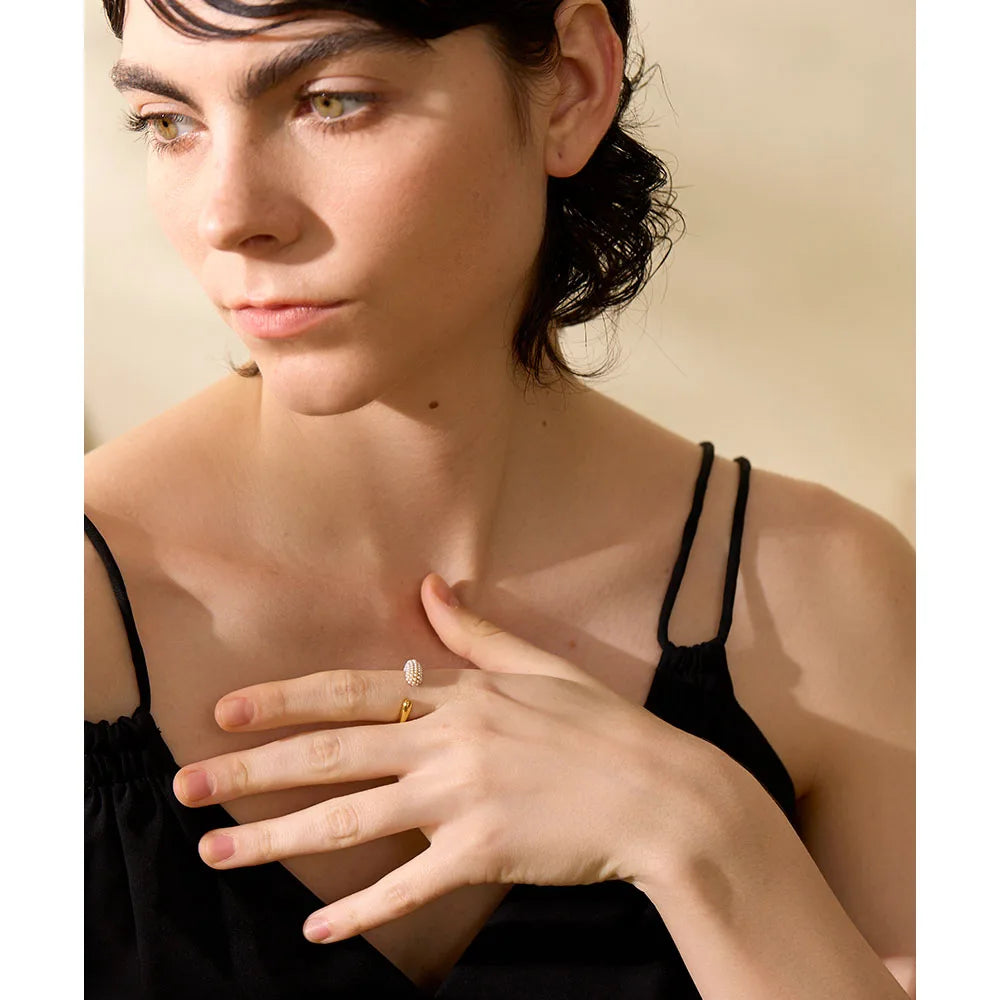 Open Pearl Accent Ring