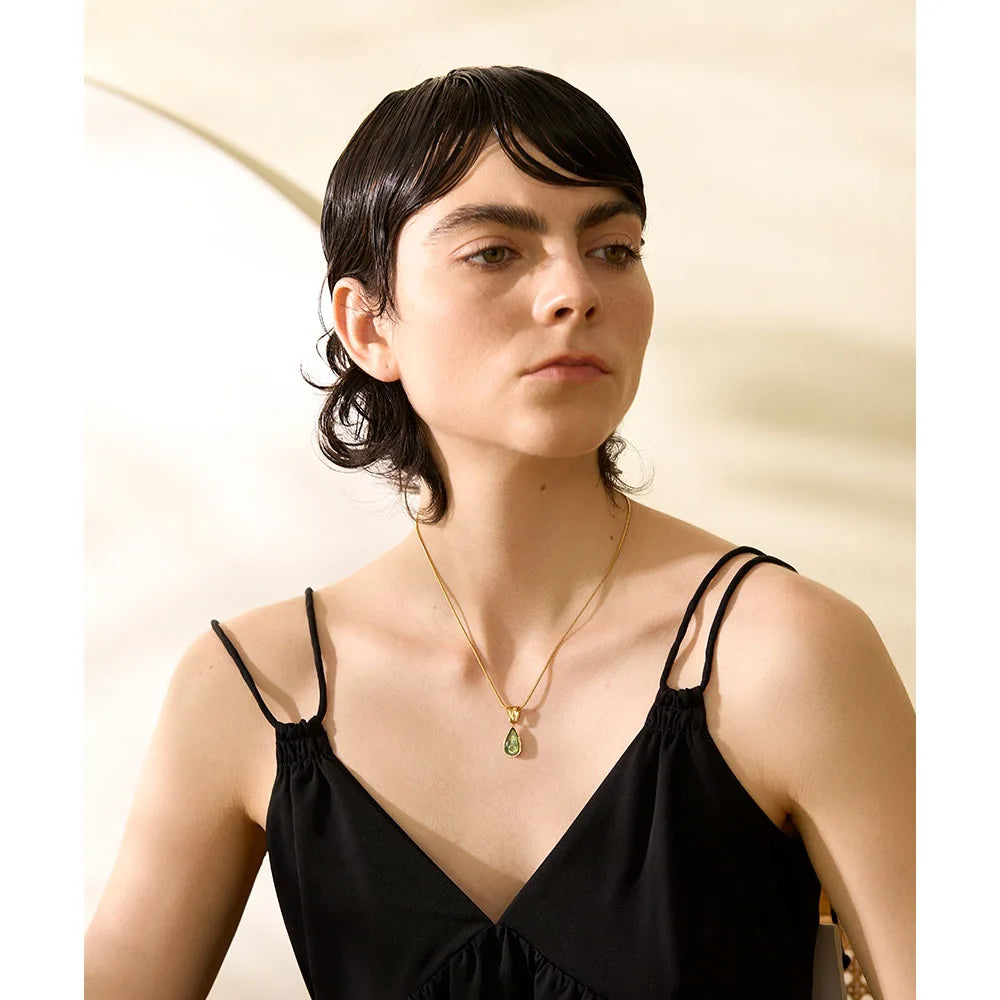Crystal Water Drop Pendant Necklace