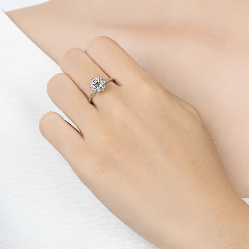 Radiant Solitaire Moissanite Engagement Ring