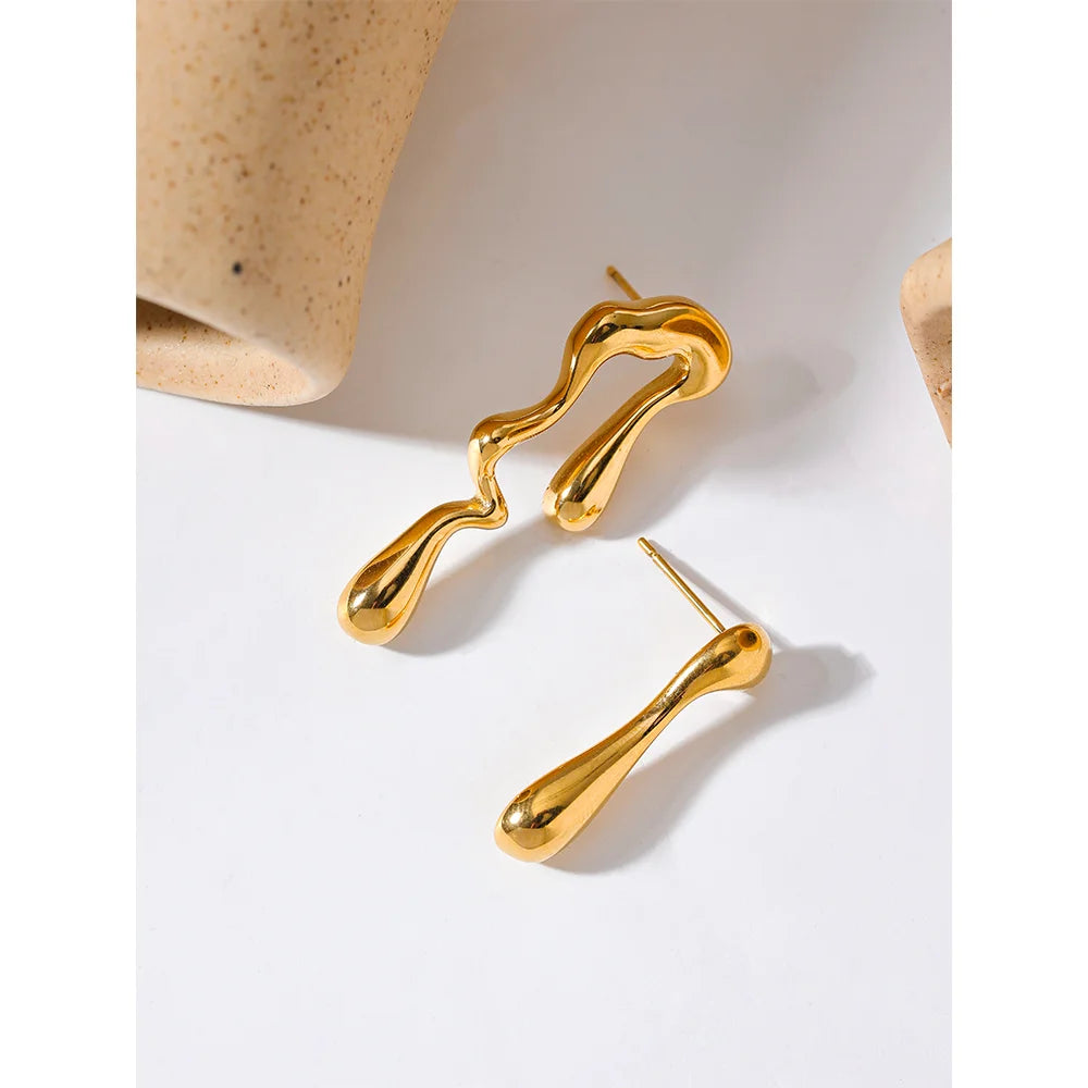 Asymmetrical Statement Stud Earrings