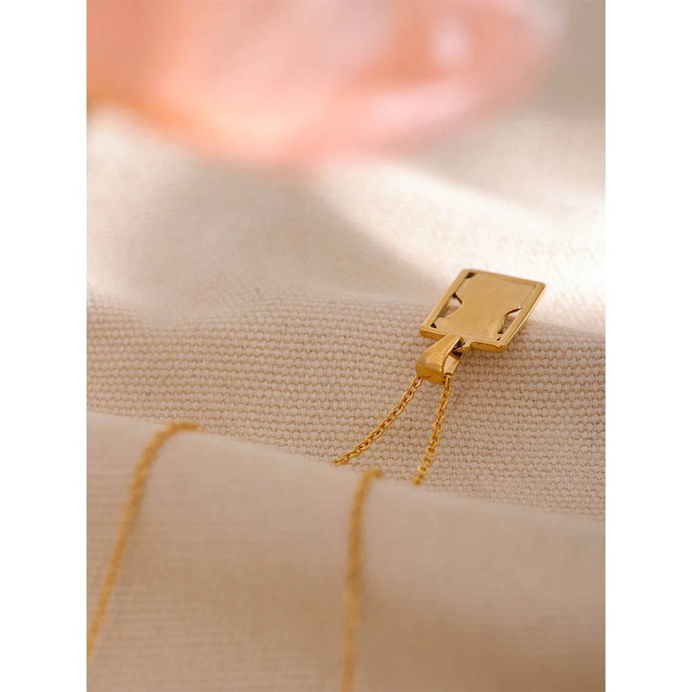 Statement Body Square Pendant Necklace